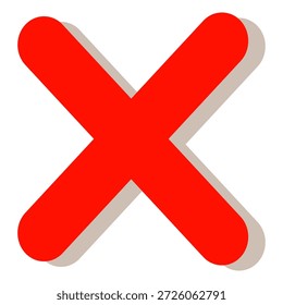 Vector de la Cruz Roja. Botones a elegir, decisión, Web. Símbolo de error, tick, incorrecto y stop, fallado.
