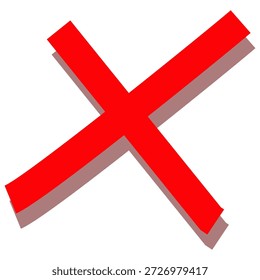 vetor de cruz vermelha. Botões para escolher, decisão, web. Símbolo de erro, assinalar, errado e parar, falhou.