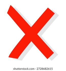 vetor de cruz vermelha. Botões para escolher, decisão, web. Símbolo de erro, assinalar, errado e parar, falhou.