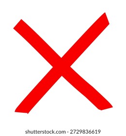 vector of red cross. Buttons to choose, decision, web. Error symbol, tick, wrong and stop, failed.