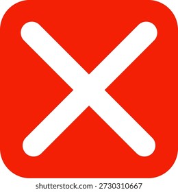 Vetor da Cruz Vermelha. Botões para escolher, decisão, web. Símbolo de erro, tique, errado e parar, falhou.