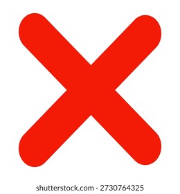 vector of red cross. Buttons to choose, decision, web. Error symbol, tick, wrong and stop, failed.