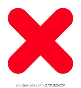 vector of red cross. Buttons to choose, decision, web. Error symbol, tick, wrong and stop, failed.