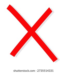 vector of red cross. Buttons to choose, decision, web. Error symbol, tick, wrong and stop, failed.