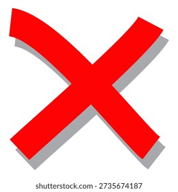 vector of red cross. Buttons to choose, decision, web. Error symbol, tick, wrong and stop, failed.