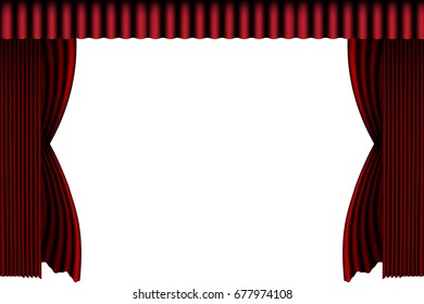 vector red curtain theater elegant background design