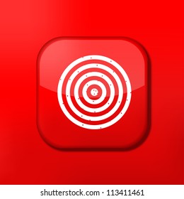 Vector red darts icon. Eps10. Easy to edit