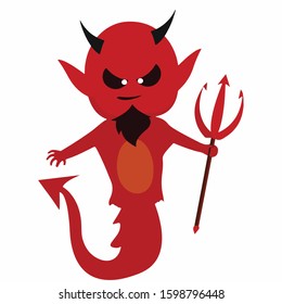 Funny Cartoon Illustration God Devil Above Stock Vector (Royalty Free ...