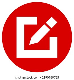 vector of red document edit button icons and symbols on computers and the internet