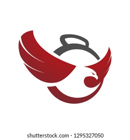 Vector Red Eagle Fitness Logo