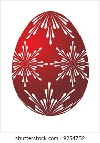 Vector of red egg on white background