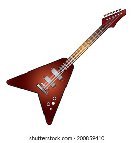 vector red electric guitar