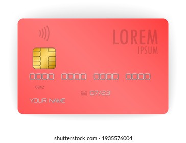 vector red electronic credit card