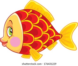 vector red fish