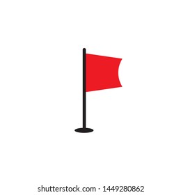 Vector red flag icon. Can use for application icon, web, infographic element