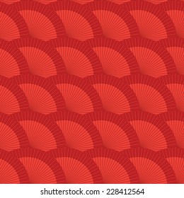 vector red flamenco fan seamless wallpaper background pattern design