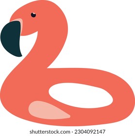 vector of the red flamingo