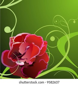 Vector red flower