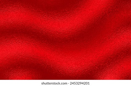 Vector red foil texture background. Abstract gradient bright and shiny light reflection rough texture surface. Vector illustration for background, backdrop, web, wallpaper, print and design artwork.