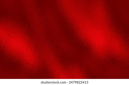 Fondo de textura de papel de aluminio rojo Vector. Abstractas gradiente brillante y brillante reflejo de luz superficie de textura áspera. Ilustración vectorial para fondo, fondo, Web, Fondo de pantalla, impresión y diseño de ilustraciones.