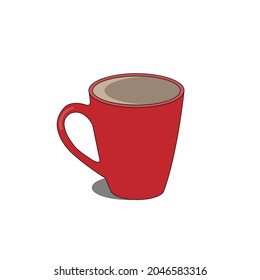 vector of a red glass