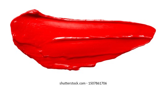 Vector red glossy oil texture isolated on white - paint banner for Your design