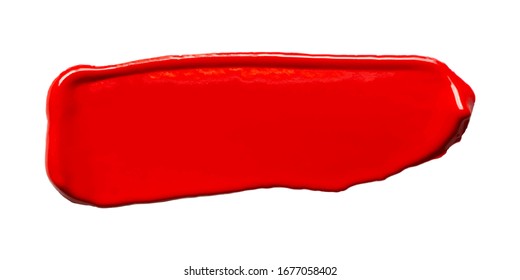 Vector red glossy oil texture isolated on white - paint banner for Your design