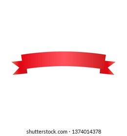 Vector red glossy ribbons.Ribbon banner set. New year holiday decorations set
