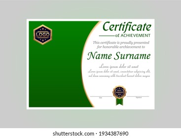 Vector red and gold certificate template