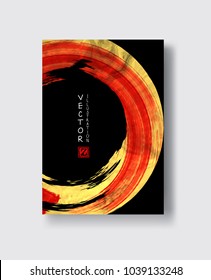 Vector Red and Gold Design Templates for Brochures, Flyers, Mobile Technologies, Applications, Online Services, Typographic Emblems, Logo, Banners and Infographic. Golden Abstract Modern Background.