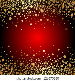 Vector red and gold luxury background