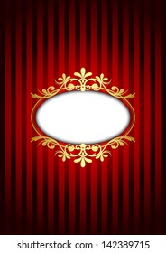 Vector red and gold vintage background
