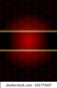 Vector red & gold wallpaper