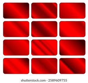 Vector red Gradients Swatches Set.A collection of high-quality ingredients..