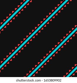 raya askew vectorial roja y verde sin fisuras en negro