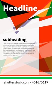 Vector red, green and black annual report brochure flyer design template vector, leaflet cover presentation abstract flat background