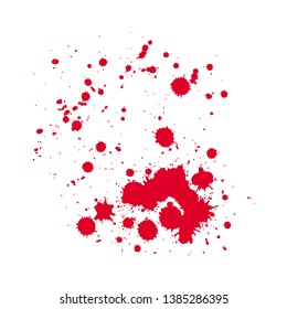 Vector of red grunge artistic brush strokes, design elements. frames for text or quote