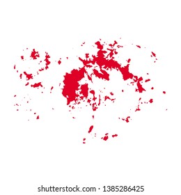 Vector of red grunge artistic brush strokes, design elements. frames for text or quote