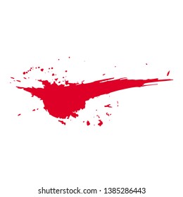 Vector of red grunge artistic brush strokes, design elements. frames for text or quote