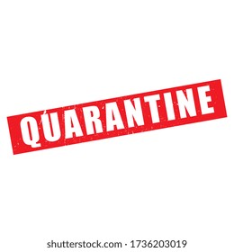 Vector Red Grunge Quarantine Label