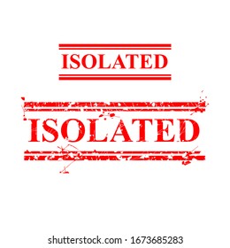 Vector Red Grunge Rubber Stamp, Isolated
