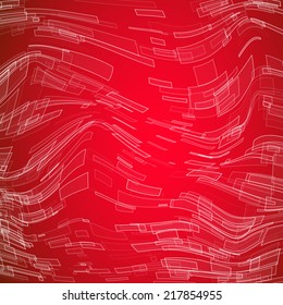 Vector red  grungy twisted rectangle abstract  background