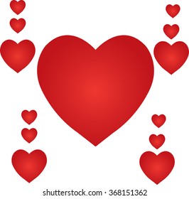 Vector red heart 