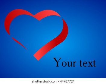 vector of red heart bow