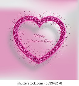 Vector red heart - Happy Valentine's Day