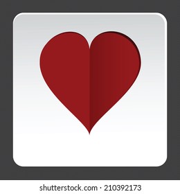 Vector red heart icon