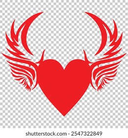 vector red heart icon with different shapes