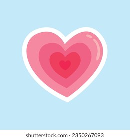 Vector red heart icon for graphic design projects vector illustration.