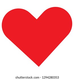 Vector Red Heart icon for print