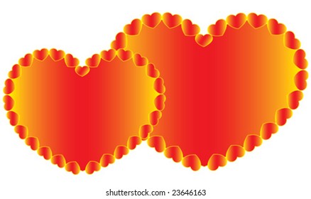 vector red heart isolated on a white background